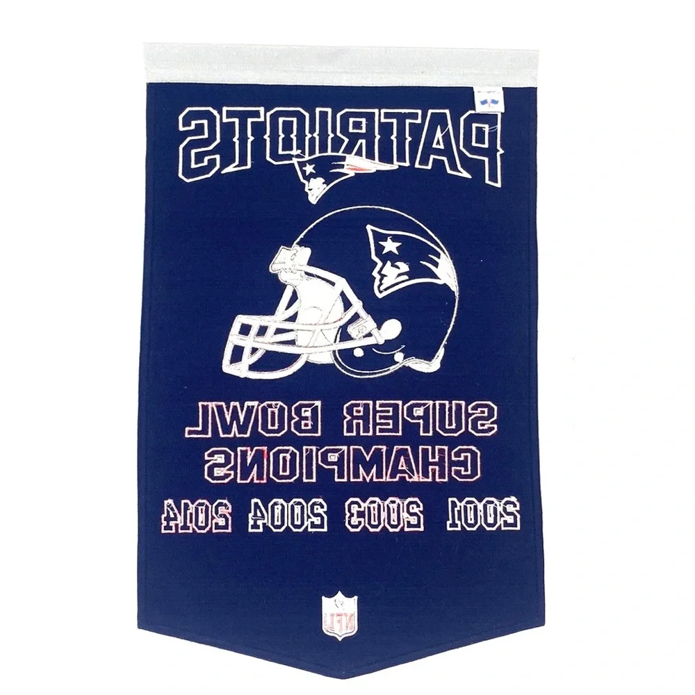 New England Patriot Super Bowl Champion Dynasty Banner